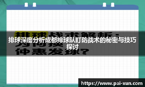 排球深度分析成都排球队盯防战术的秘密与技巧探讨
